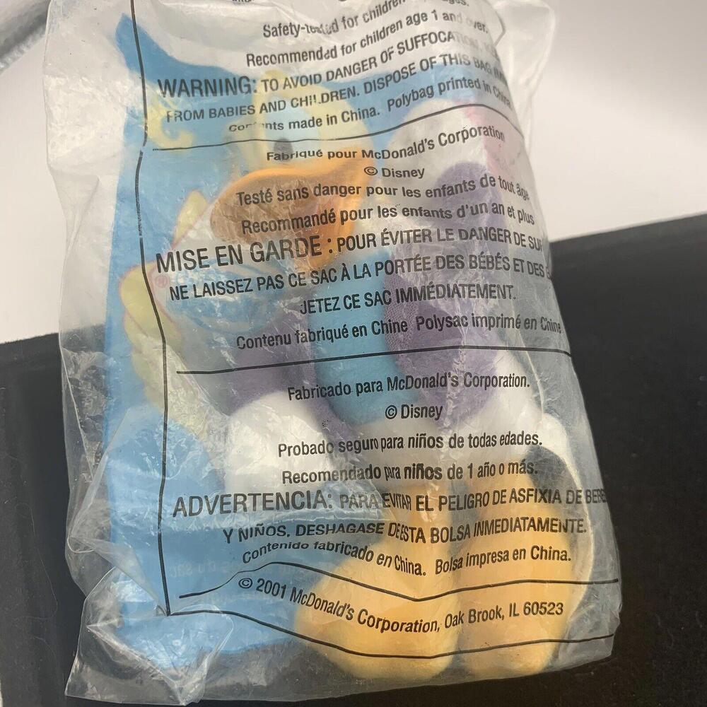 Donald Duck Disneys House of Mouse NIP McDonalds Toddler Toy 2001 READ